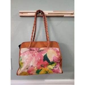 Patricia Nash Floral Brown Multi-color Shoulder